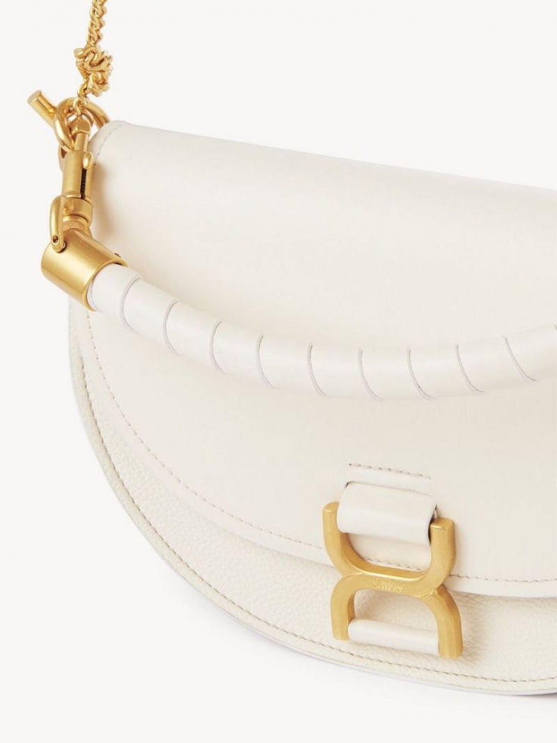 Bolsos Cruzados Chloe Marcie Chain Flap Blancos | CHE-SR13619