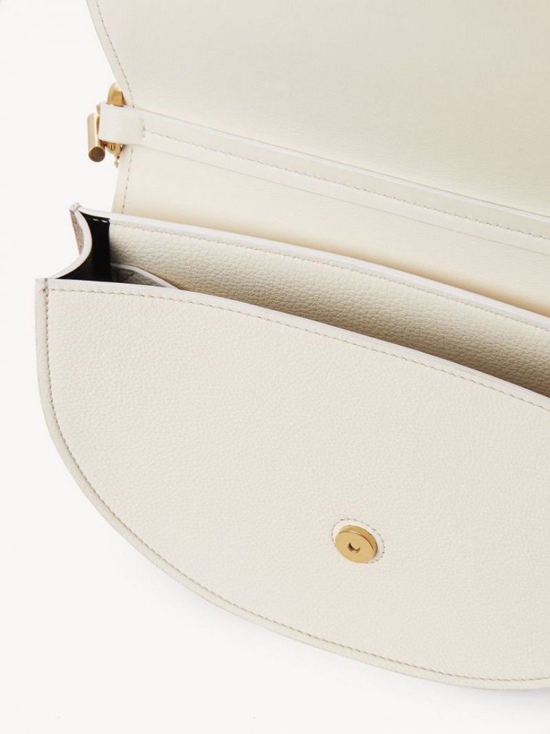 Bolsos Cruzados Chloe Marcie Chain Flap Blancos | CHE-SR13619