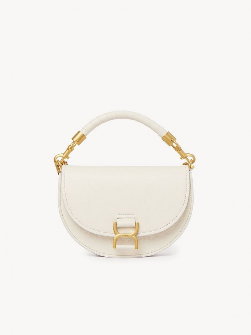 Bolsos Cruzados Chloe Marcie Chain Flap Blancos | CHE-SR13619