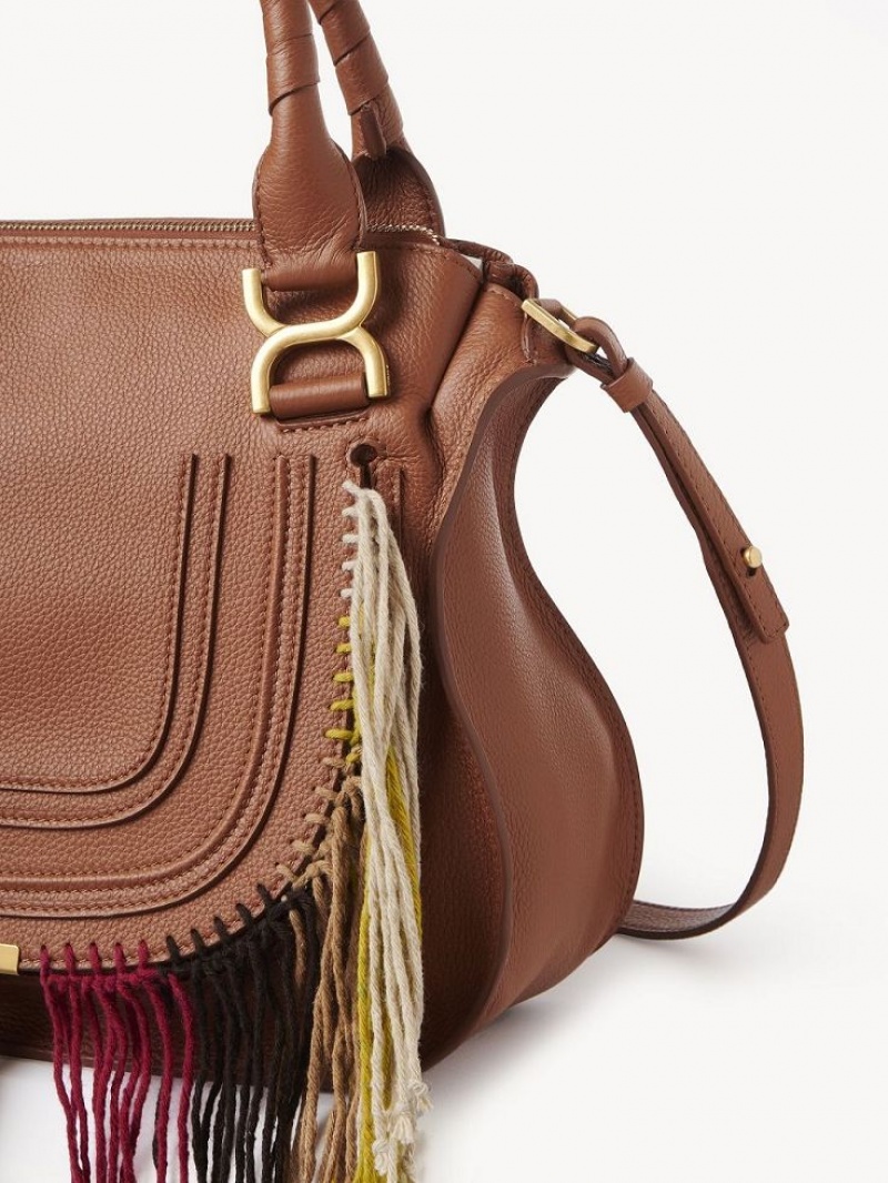 Bolsos Cruzados Chloe Marcie Double Carry Marrom | CHE-SR13472