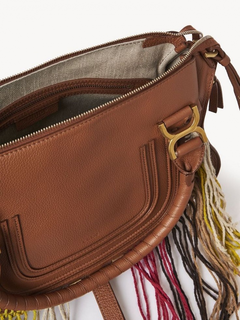 Bolsos Cruzados Chloe Marcie Double Carry Marrom | CHE-SR13472