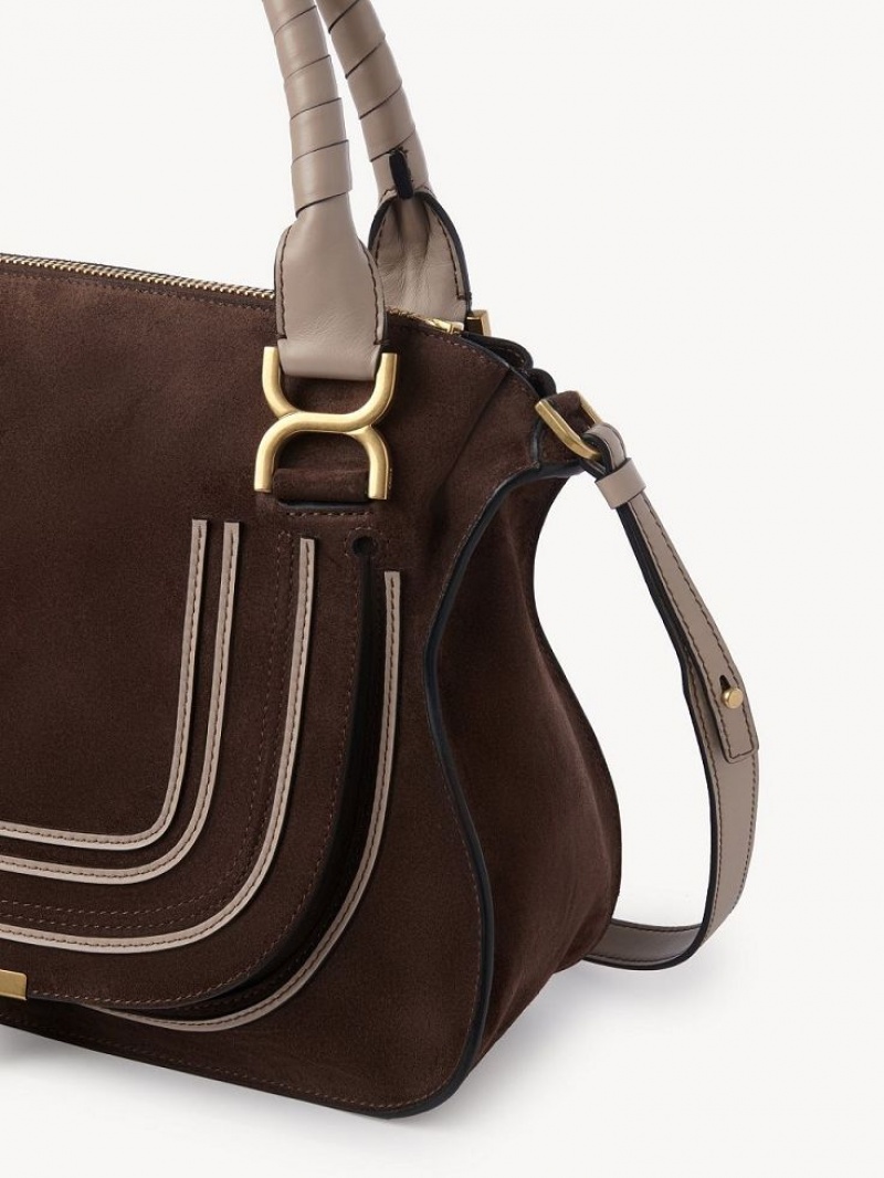 Bolsos Cruzados Chloe Marcie Double Carry Marrom | CHE-SR13505