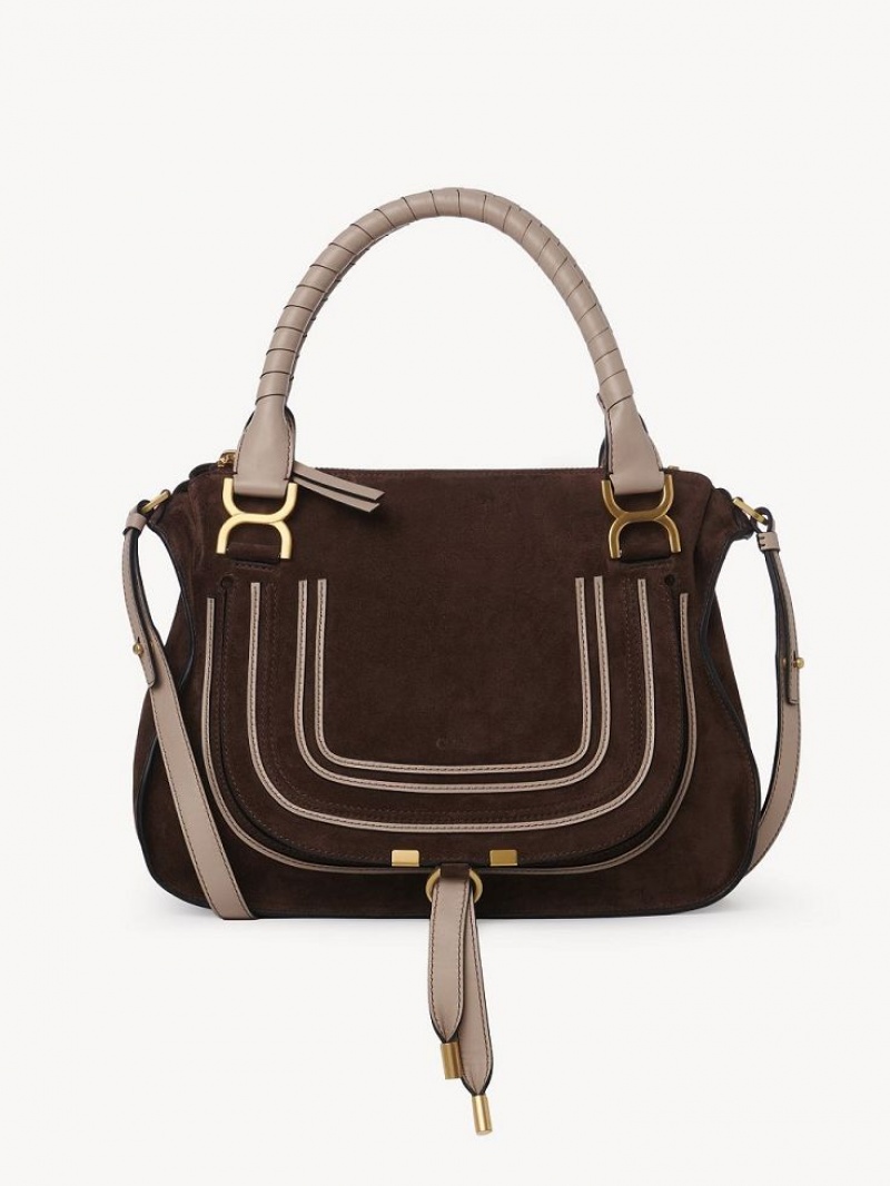 Bolsos Cruzados Chloe Marcie Double Carry Marrom | CHE-SR13505