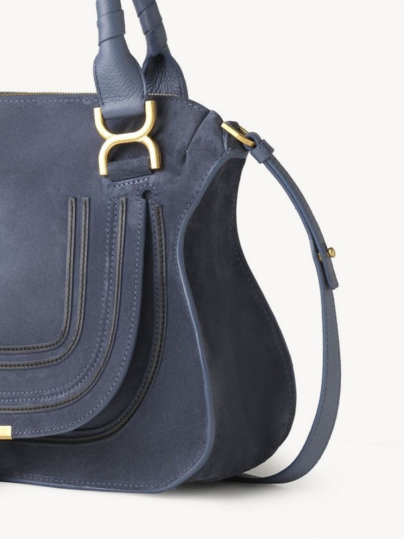 Bolsos Cruzados Chloe Marcie Double Carry Grises Oscuro Azul Marino | CHE-SR13517