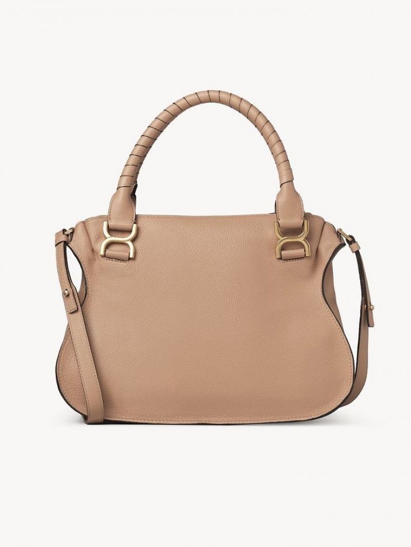 Bolsos Cruzados Chloe Marcie Double Carry Marrom Claro | CHE-SR13553