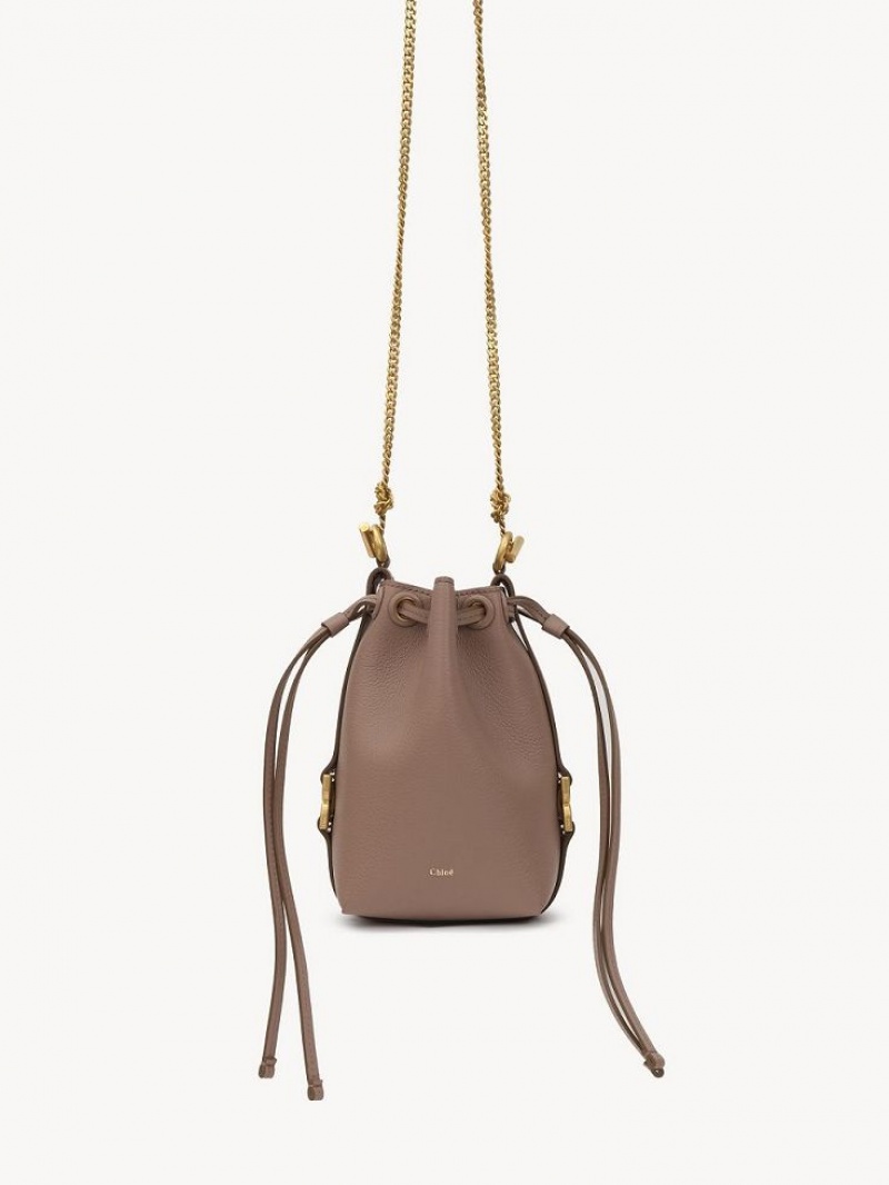 Bolsos Cruzados Chloe Marcie Micro Bucket Marrom | CHE-SR13613
