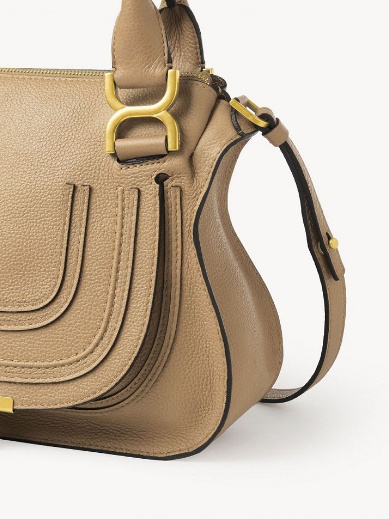 Bolsos Cruzados Chloe Marcie Small Double Carry Marrom | CHE-SR13468
