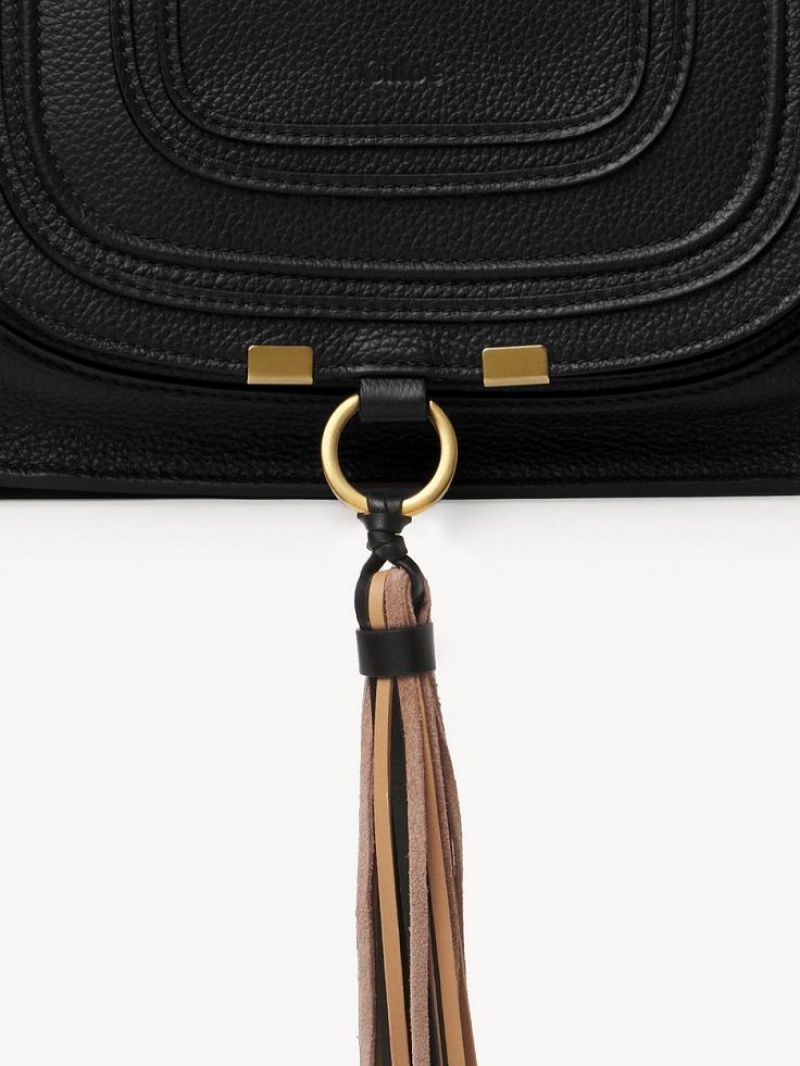 Bolsos Cruzados Chloe Marcie Small Double Carry Negros | CHE-SR13489