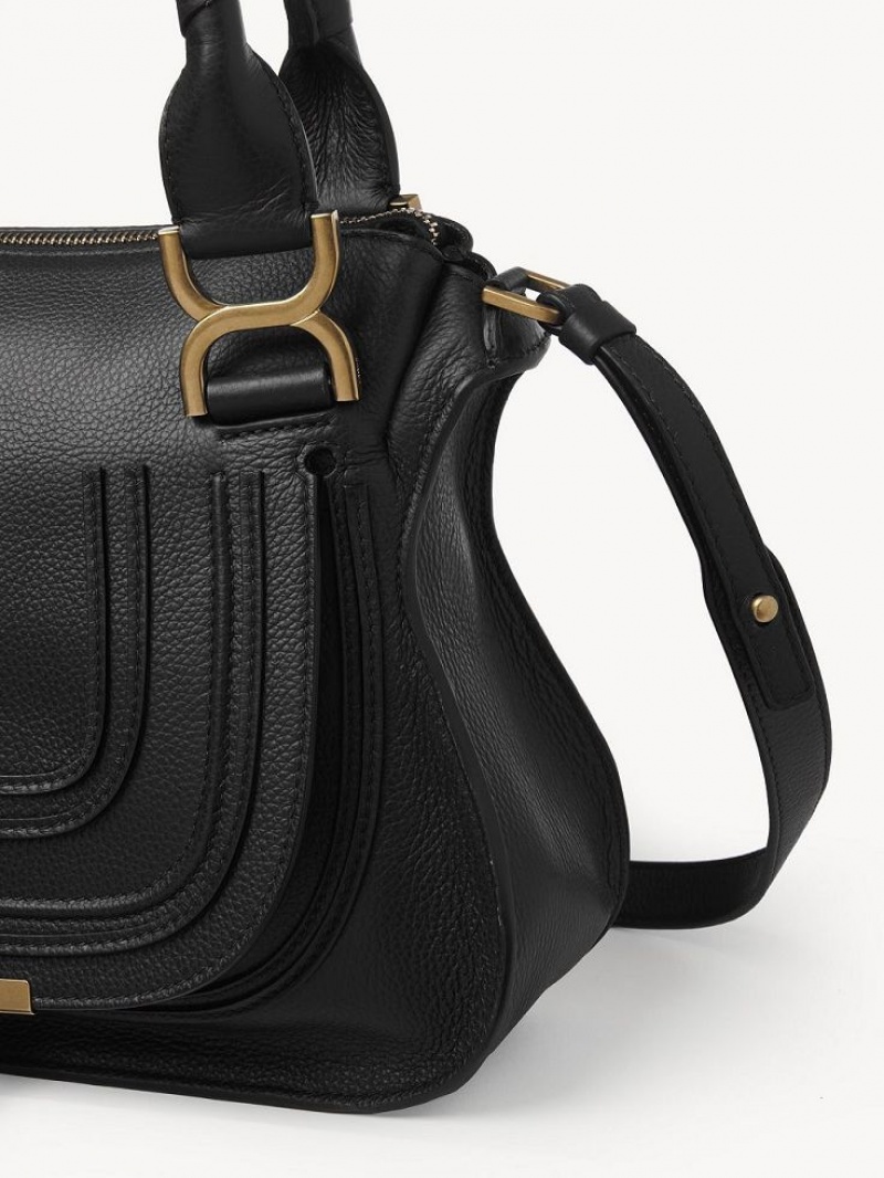 Bolsos Cruzados Chloe Marcie Small Double Carry Negros | CHE-SR13489