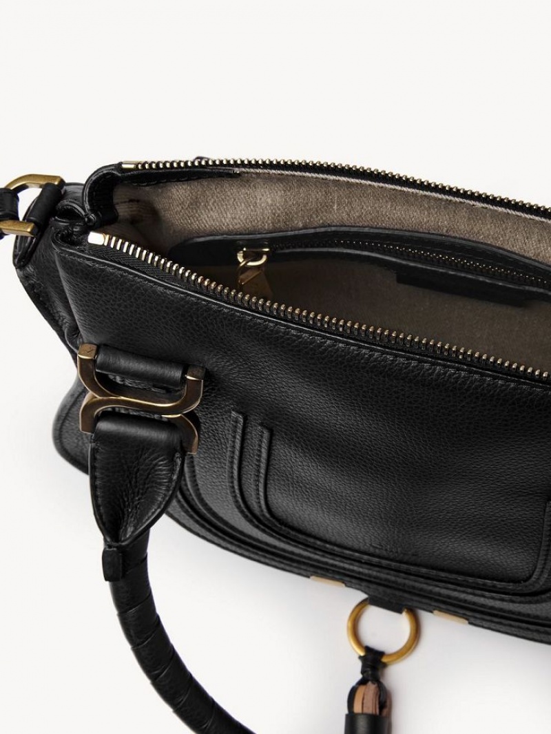 Bolsos Cruzados Chloe Marcie Small Double Carry Negros | CHE-SR13489