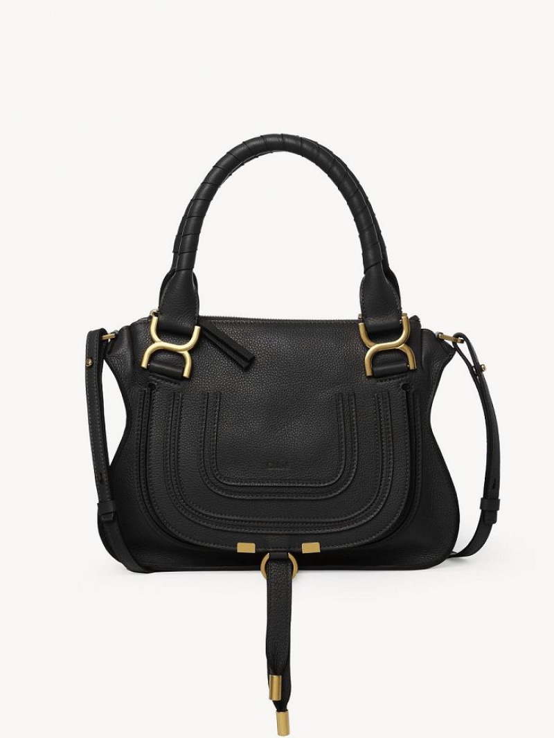Bolsos Cruzados Chloe Marcie Small Double Carry Negros | CHE-SR13543