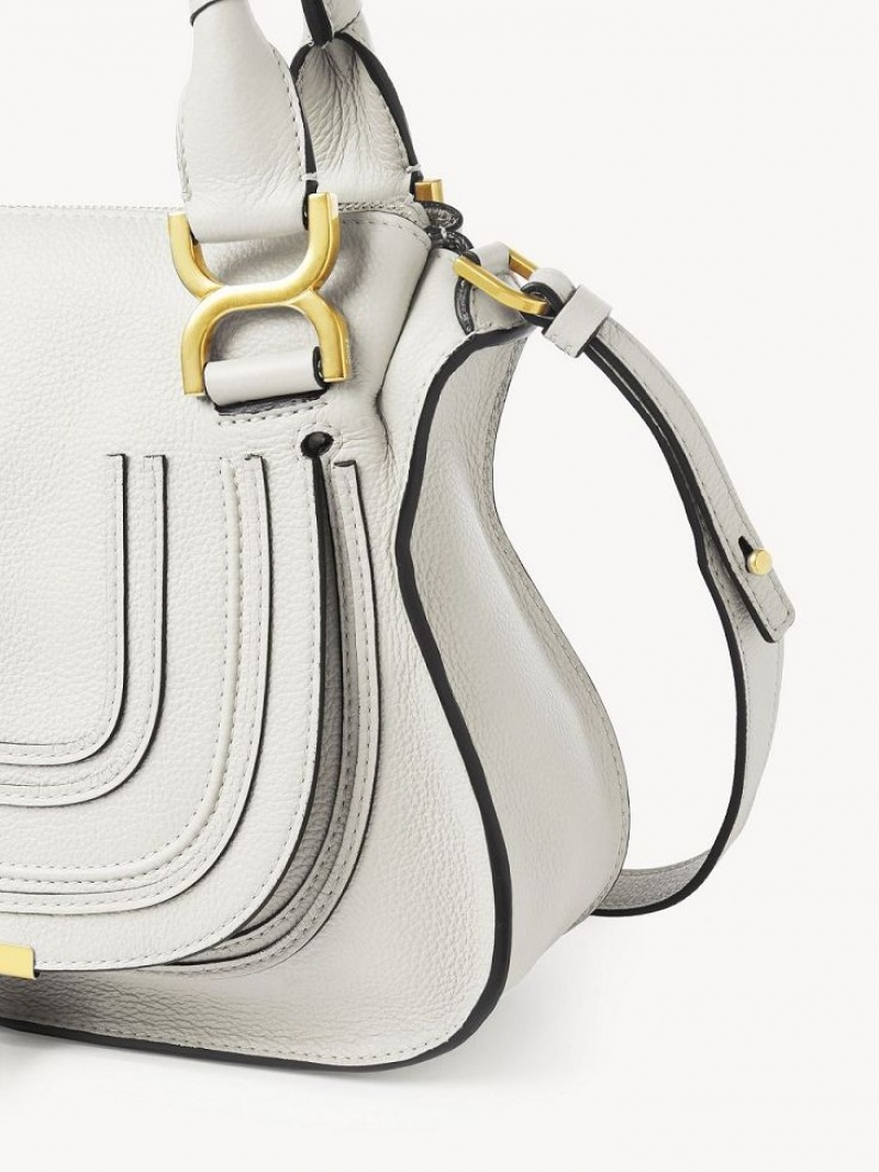 Bolsos Cruzados Chloe Marcie Small Double Carry Blancos | CHE-SR13550
