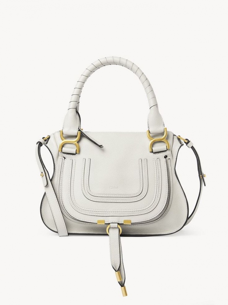 Bolsos Cruzados Chloe Marcie Small Double Carry Blancos | CHE-SR13550