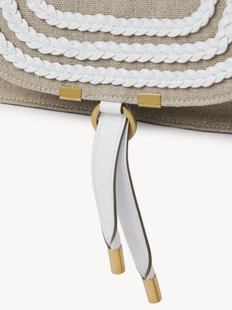 Bolsos Cruzados Chloe Marcie Small Double Carry Blancos | CHE-SR13595