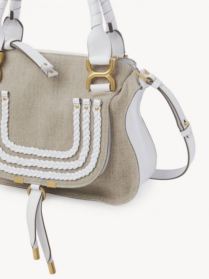 Bolsos Cruzados Chloe Marcie Small Double Carry Blancos | CHE-SR13595