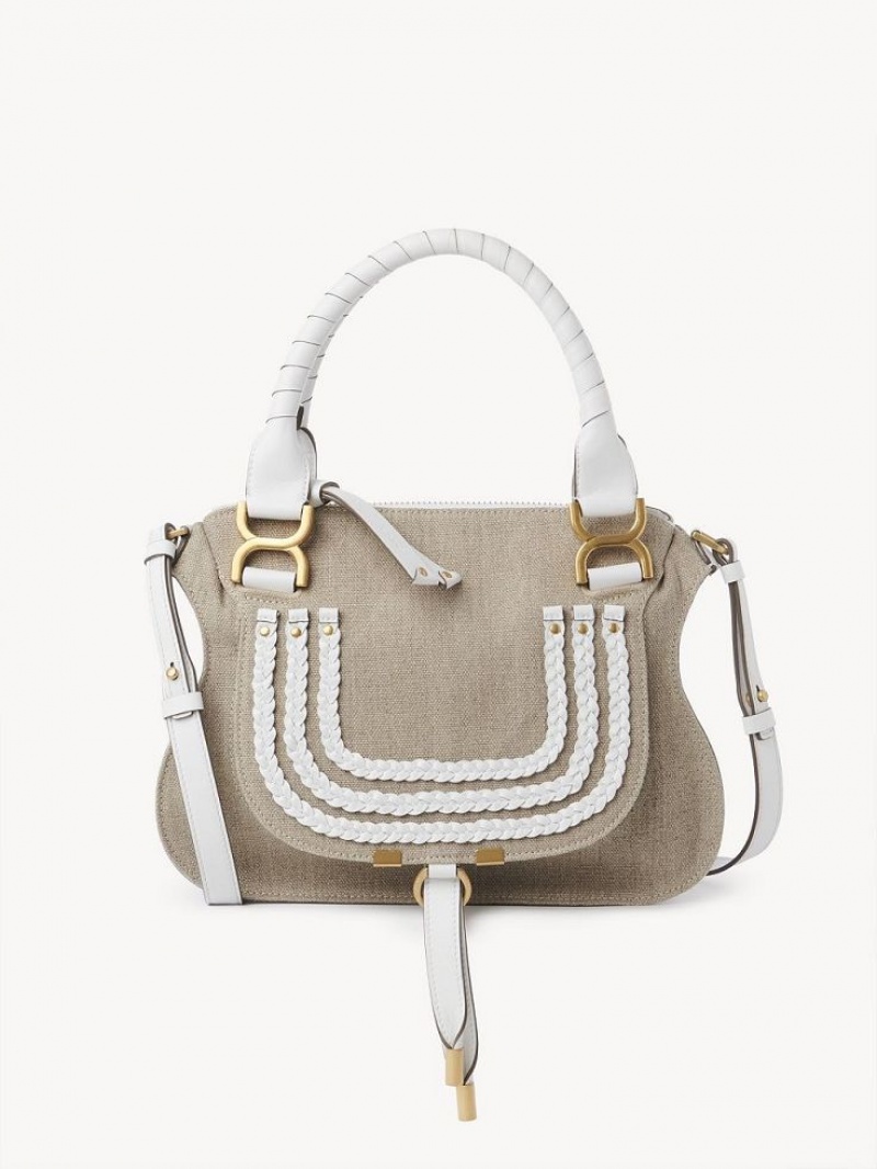 Bolsos Cruzados Chloe Marcie Small Double Carry Blancos | CHE-SR13595