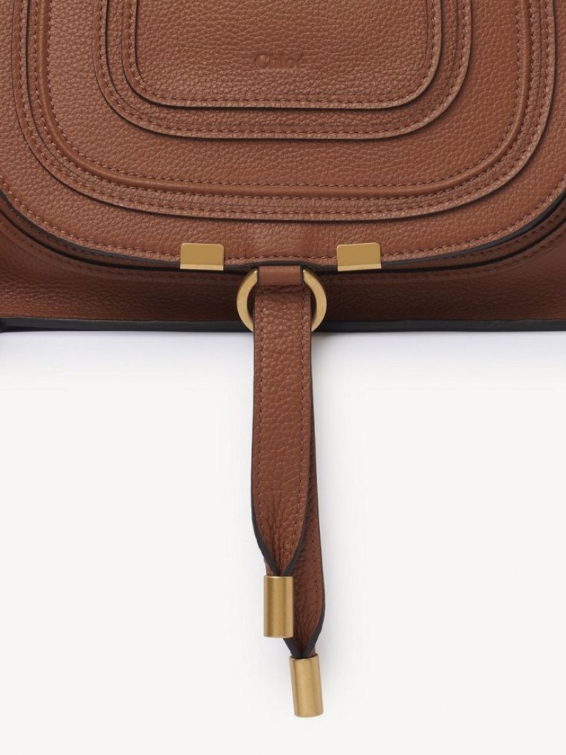 Bolsos Cruzados Chloe Marcie Small Double Carry Marrom | CHE-SR13620