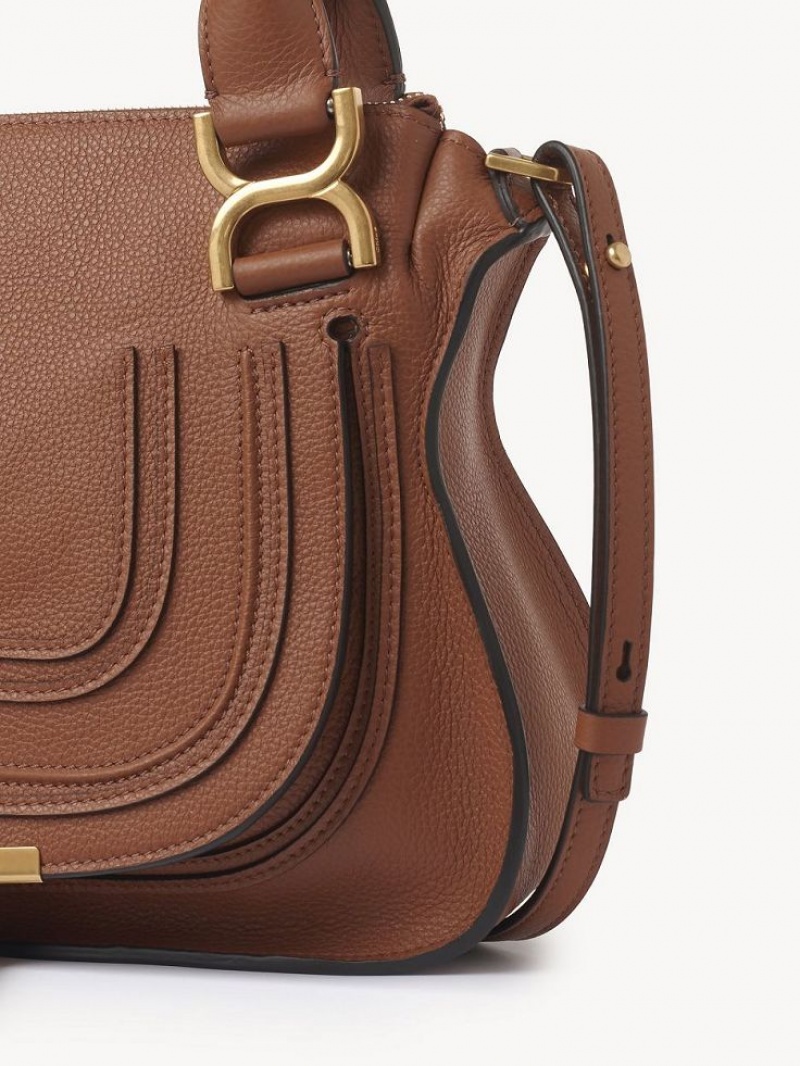 Bolsos Cruzados Chloe Marcie Small Double Carry Marrom | CHE-SR13620