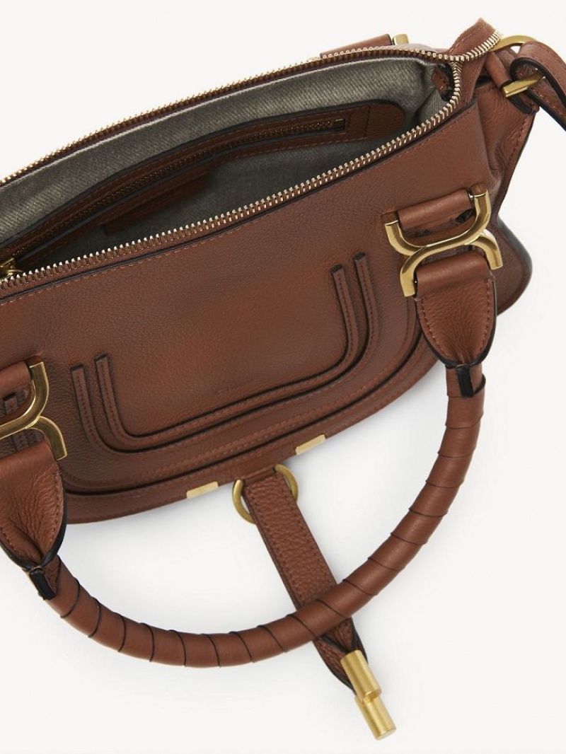Bolsos Cruzados Chloe Marcie Small Double Carry Marrom | CHE-SR13620