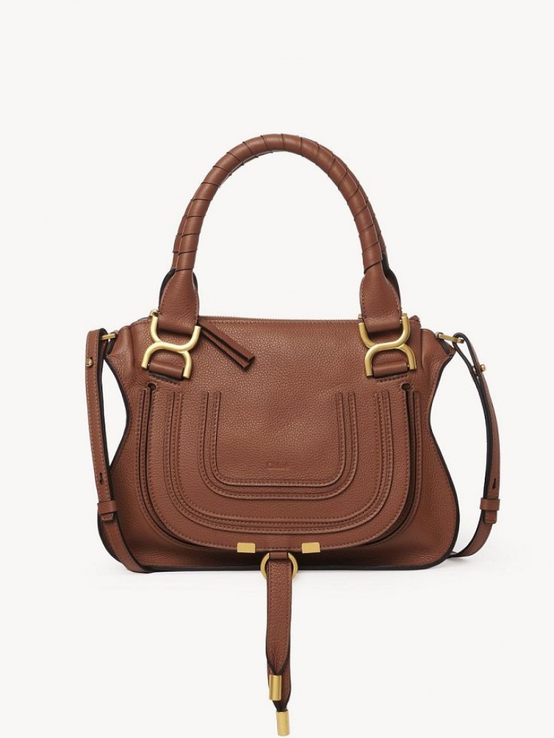 Bolsos Cruzados Chloe Marcie Small Double Carry Marrom | CHE-SR13620