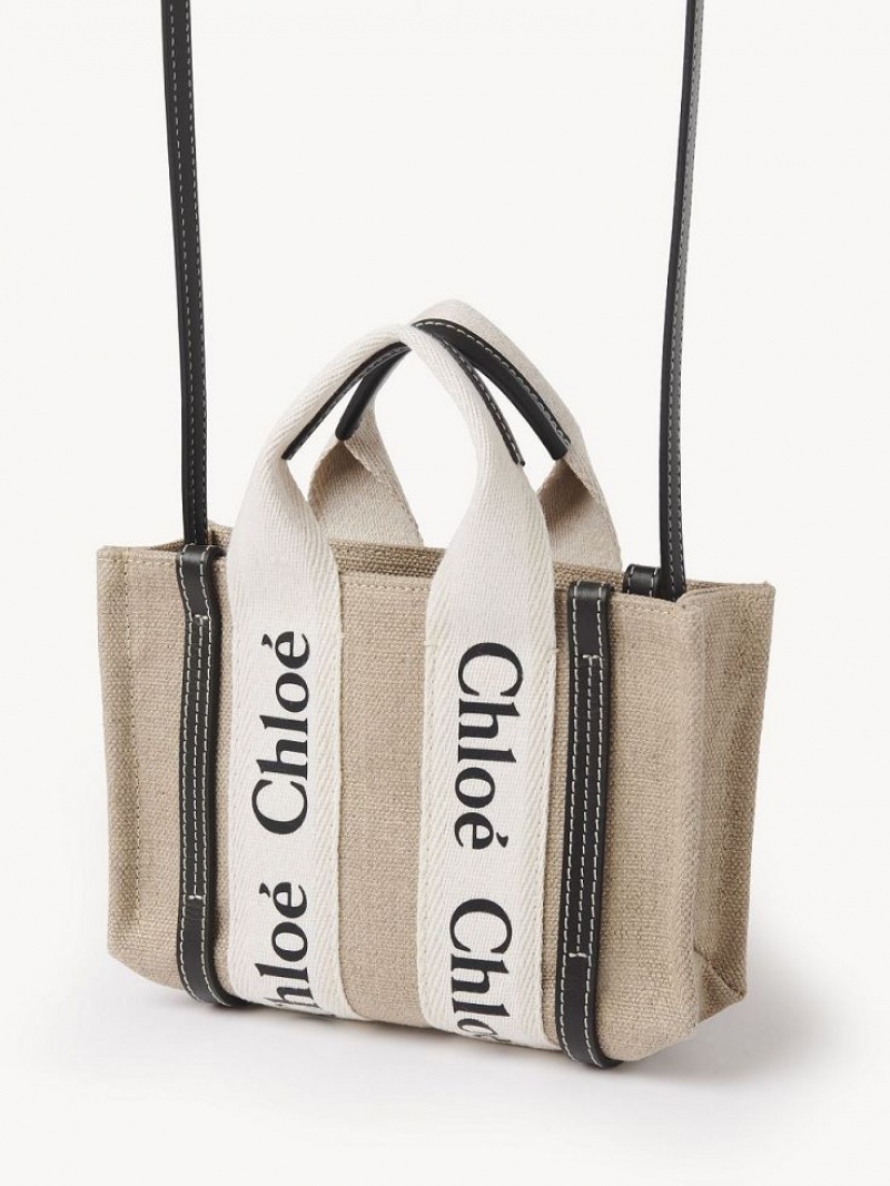 Bolsos Cruzados Chloe Mini Woody Blancos Azules | CHE-SR13511