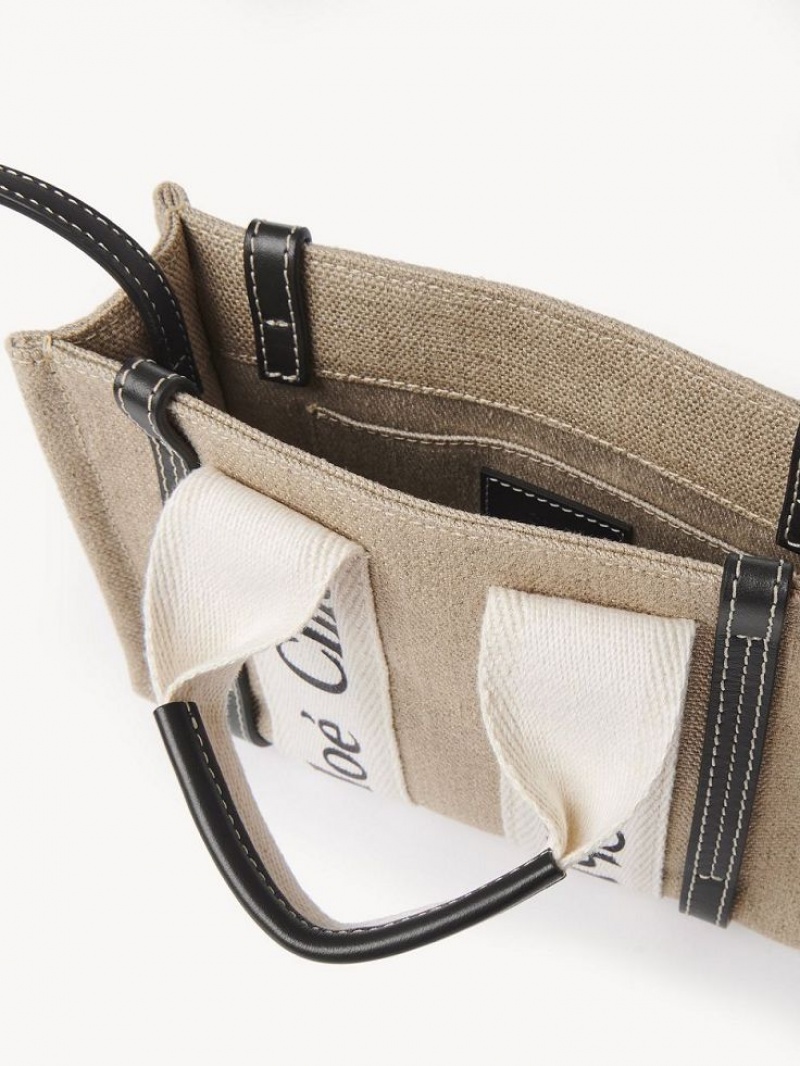 Bolsos Cruzados Chloe Mini Woody Blancos Azules | CHE-SR13511