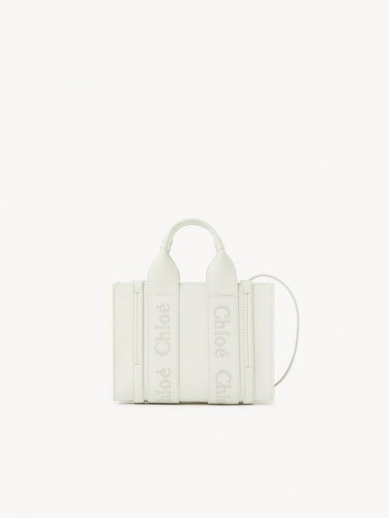 Bolsos Cruzados Chloe Mini Woody Blancos | CHE-SR13530