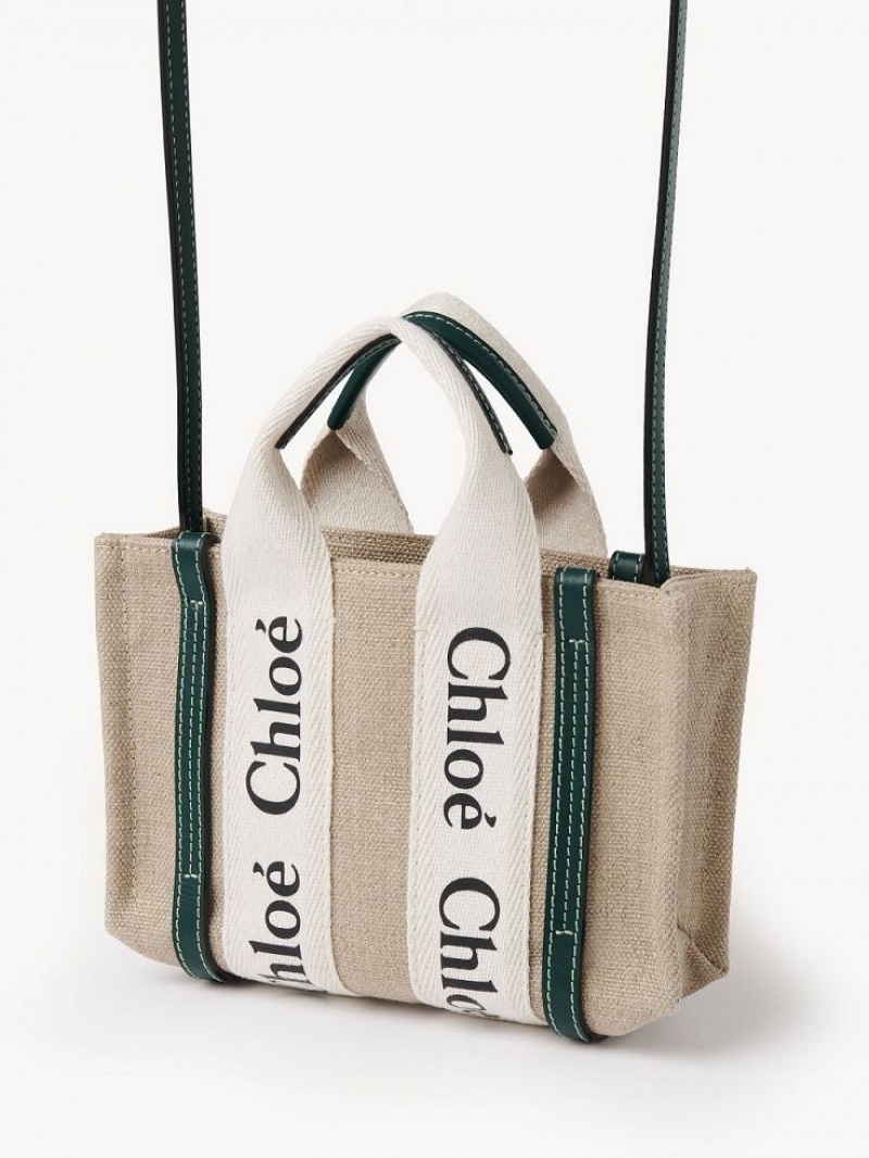 Bolsos Cruzados Chloe Mini Woody Turquesa Oscuro | CHE-SR13500