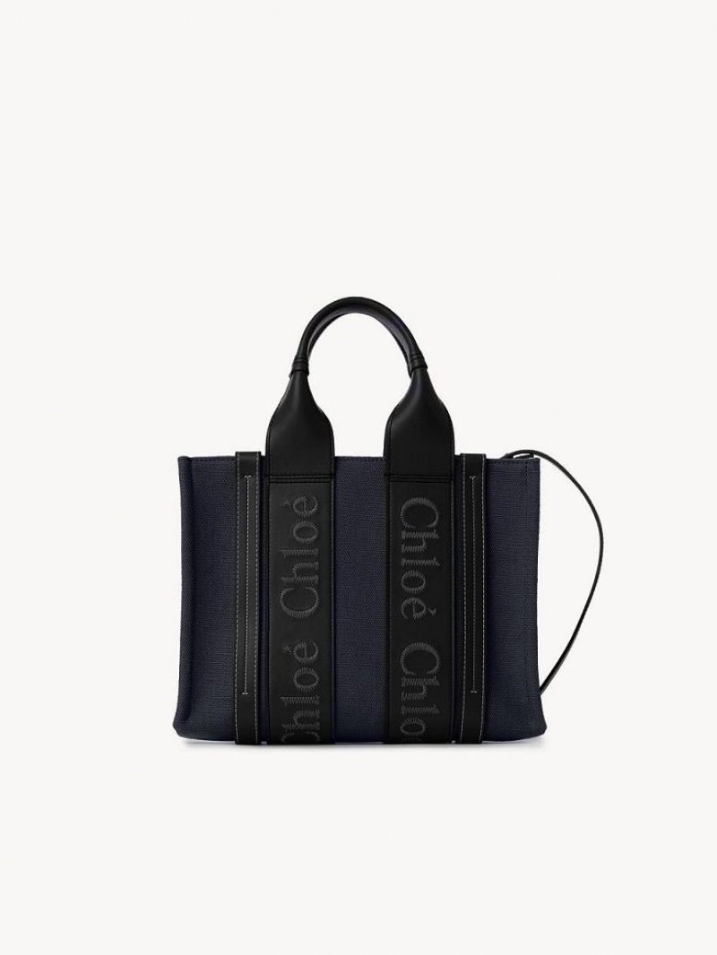 Bolsos Cruzados Chloe Small Woody Azules Oscuro | CHE-SR13491