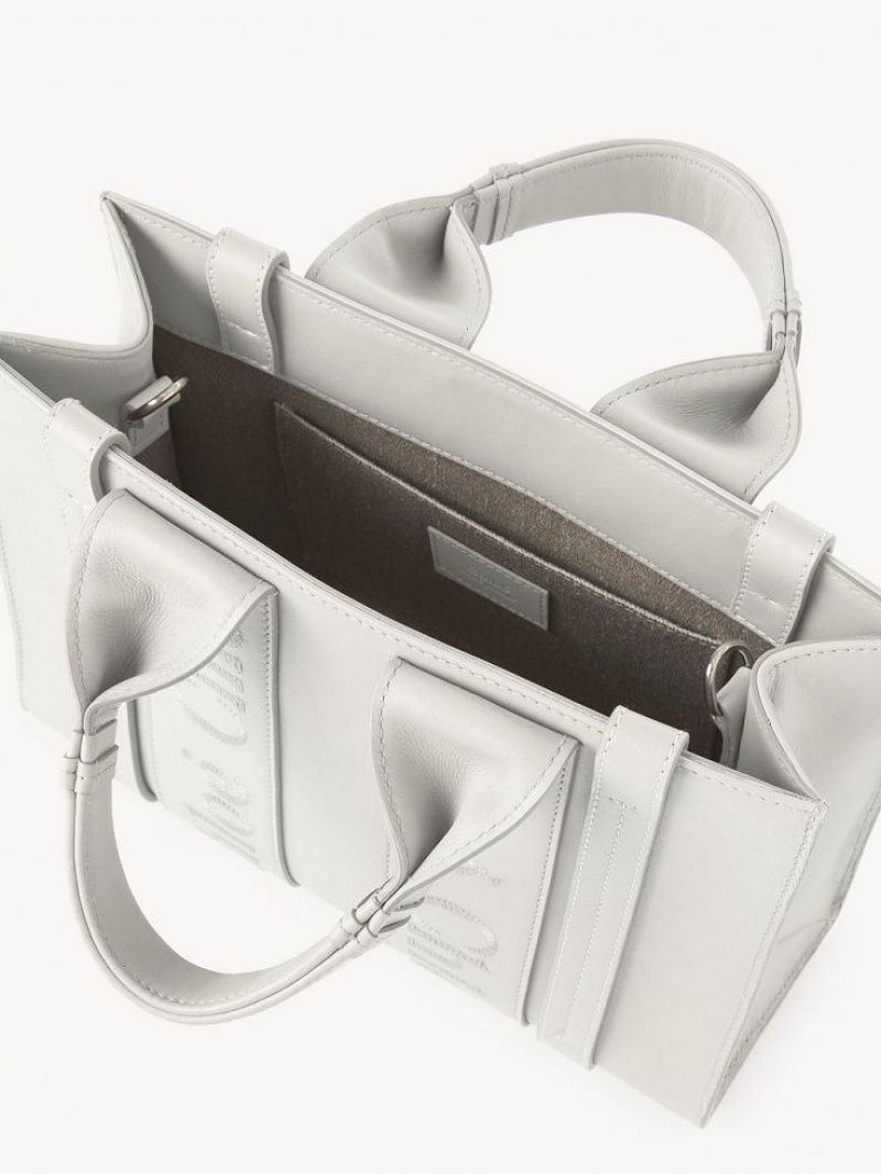 Bolsos Cruzados Chloe Small Woody Blancos | CHE-SR13541