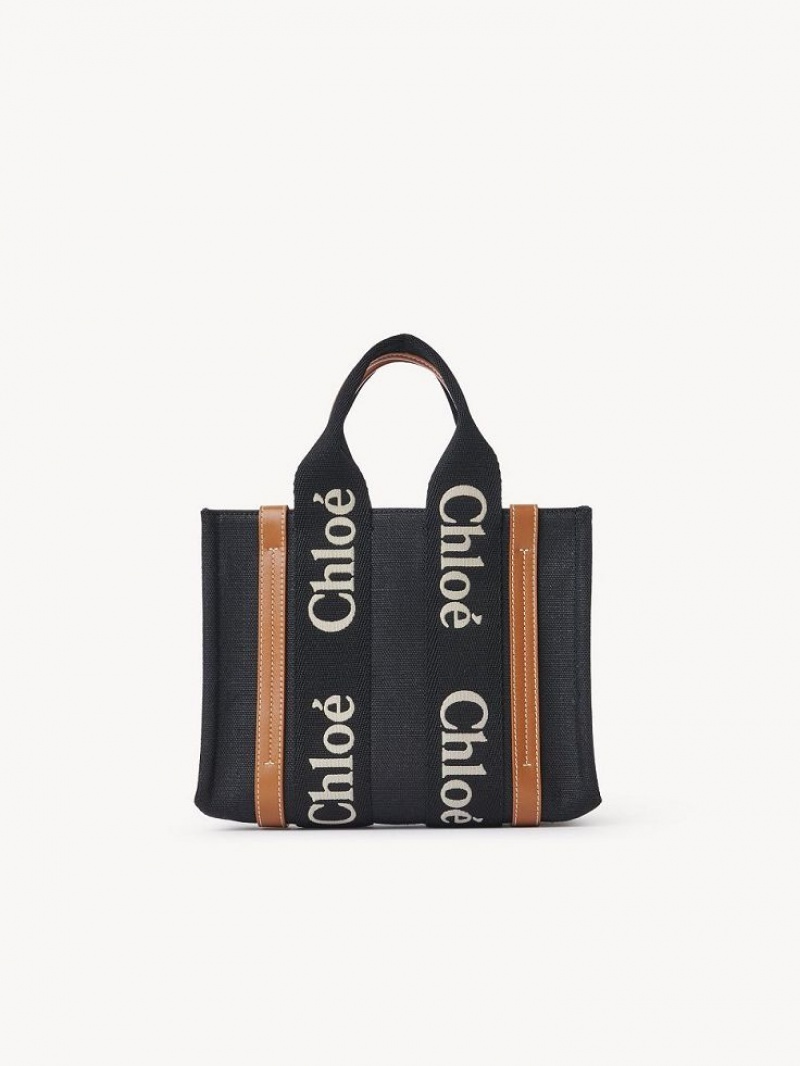 Bolsos Cruzados Chloe Small Woody Negros Beige | CHE-SR13627
