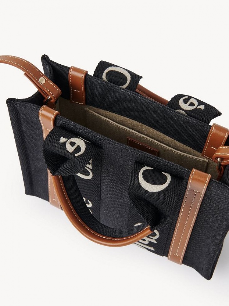 Bolsos Cruzados Chloe Small Woody Negros Beige | CHE-SR13627