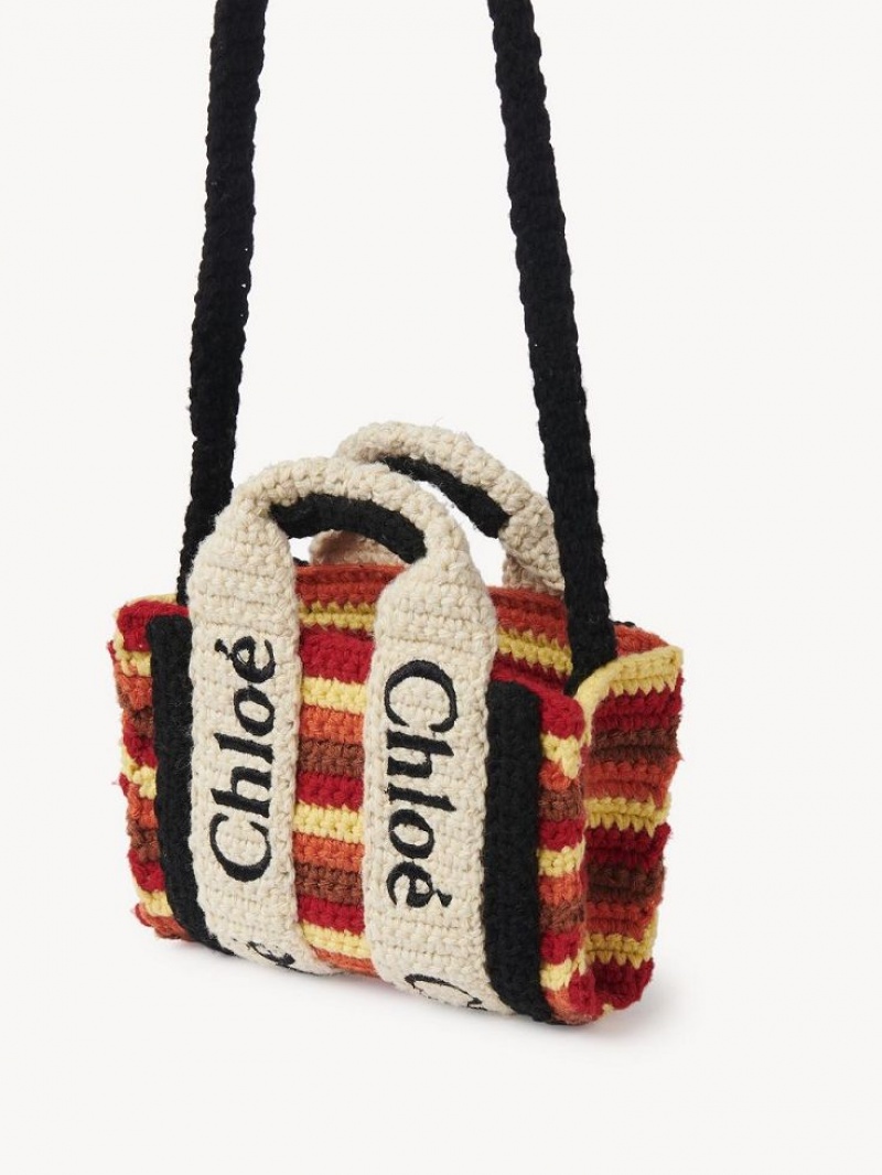 Bolsos Cruzados Chloe Woody Nano Multicolor Marrom | CHE-SR13523