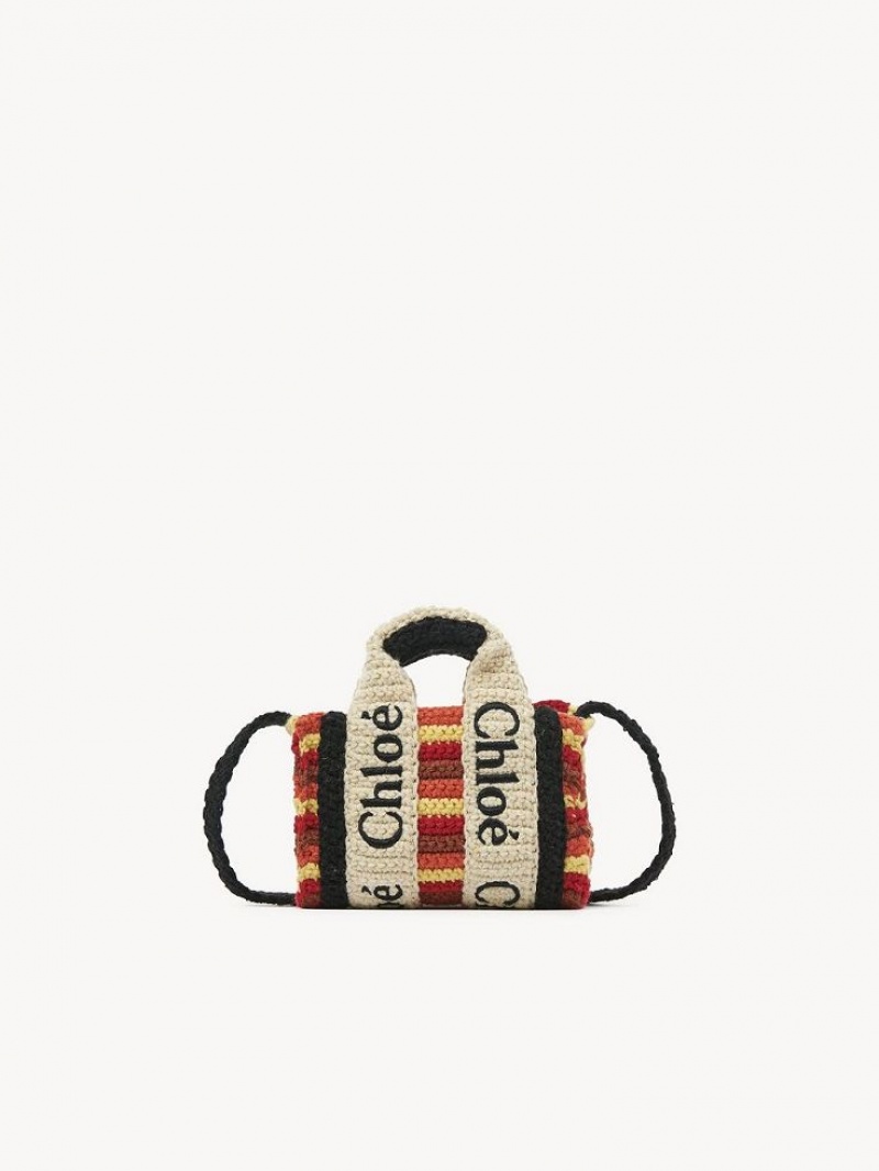 Bolsos Cruzados Chloe Woody Nano Multicolor Marrom | CHE-SR13523
