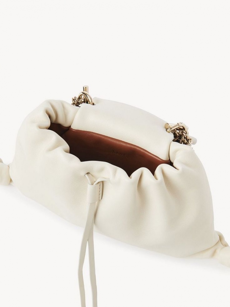 Bolsos Mini Chloe Arlène Pouch Blancos Negros | CHE-SR13739