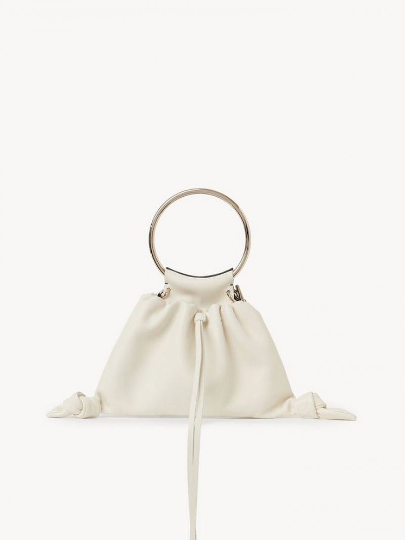 Bolsos Mini Chloe Arlène Pouch Blancos Negros | CHE-SR13739