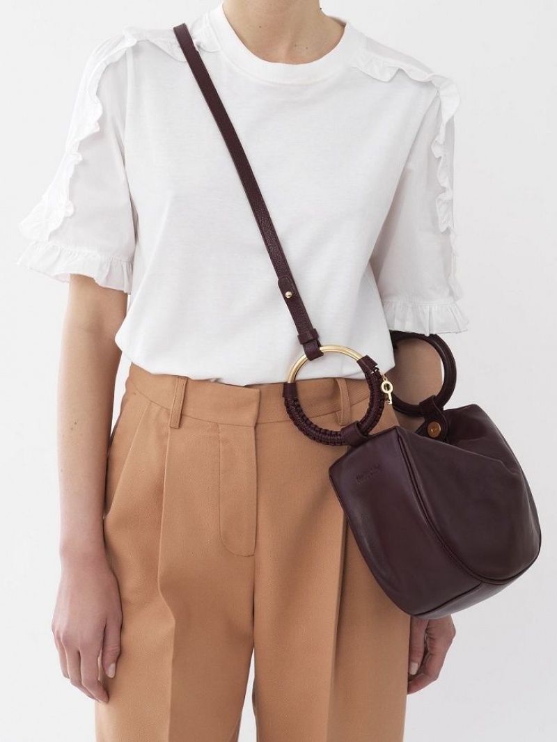 Bolsos Mini Chloe Hana Wristlet Vino | CHE-SR14772