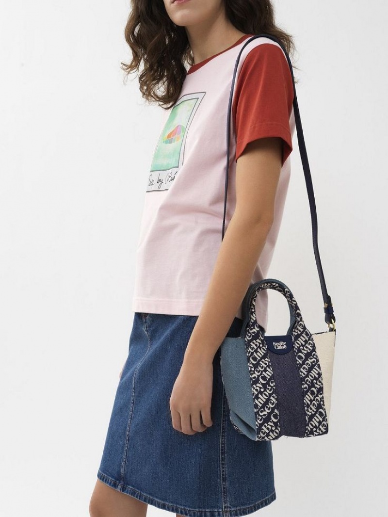Bolsos Mini Chloe Laetizia Tote Azul Rey Azul Marino | CHE-SR14766