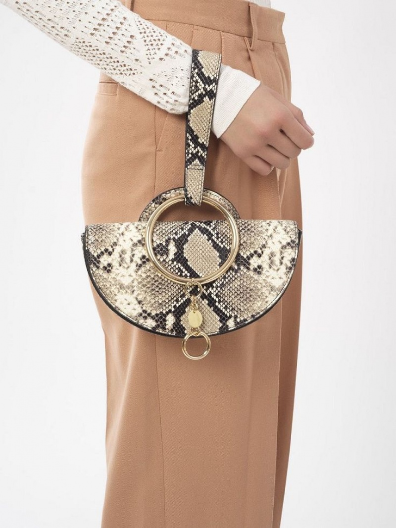 Bolsos Mini Chloe Mara Half Moon Negros | CHE-SR14753