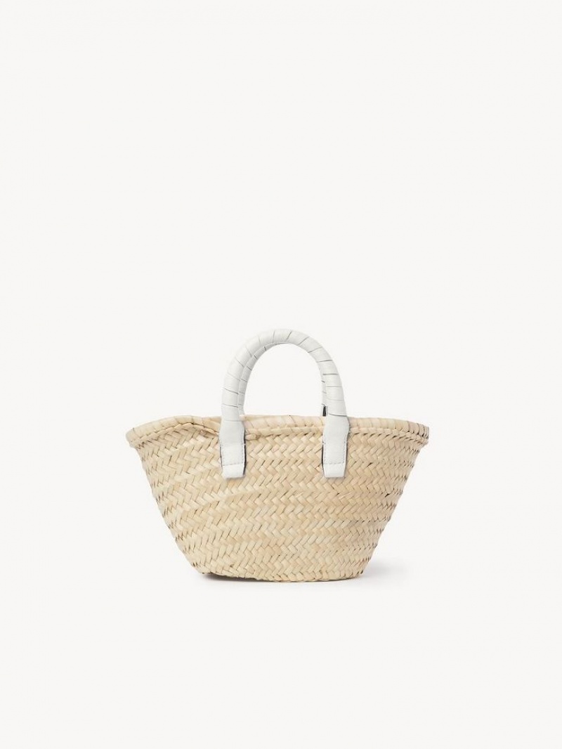 Bolsos Mini Chloe Marcie Basket Blancos | CHE-SR13662