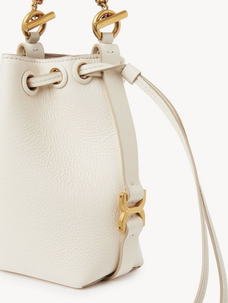 Bolsos Mini Chloe Marcie Bucket Blancos | CHE-SR13717