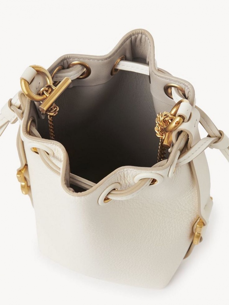 Bolsos Mini Chloe Marcie Bucket Blancos | CHE-SR13717