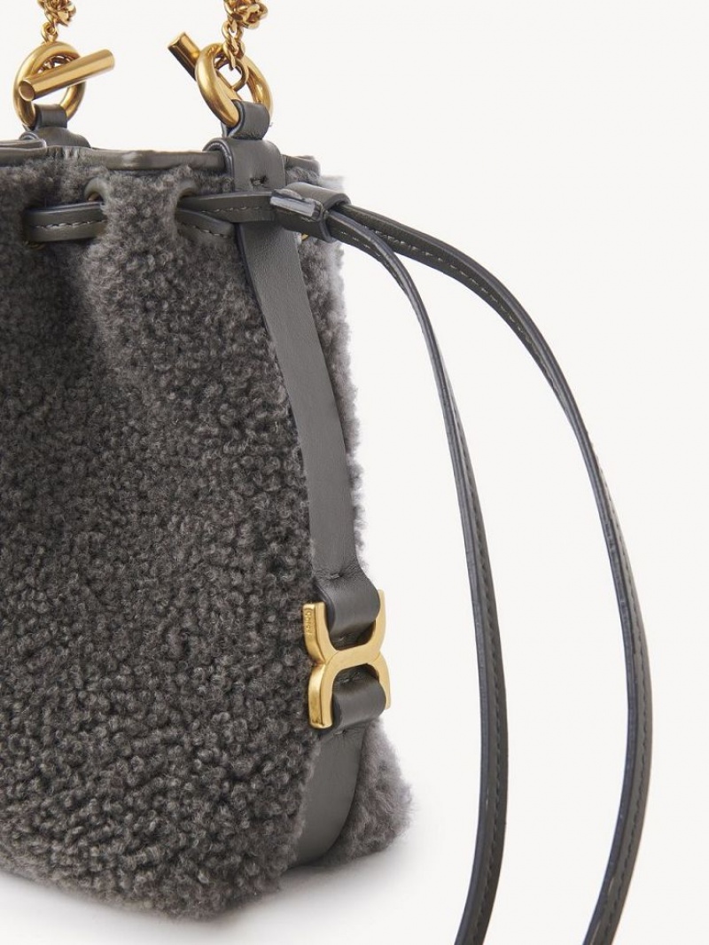 Bolsos Mini Chloe Marcie Bucket Grises | CHE-SR13740