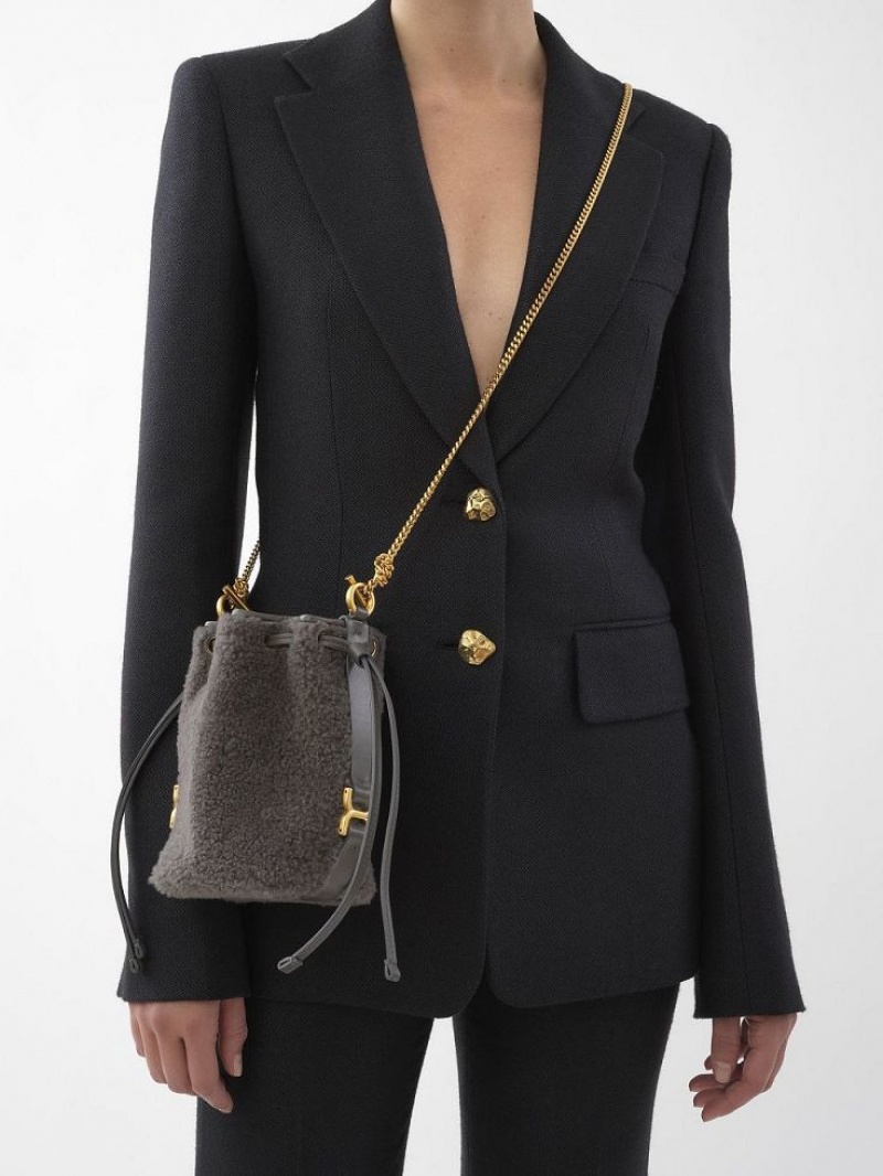 Bolsos Mini Chloe Marcie Bucket Grises | CHE-SR13740