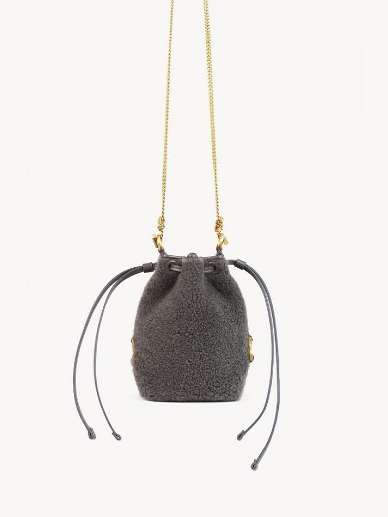 Bolsos Mini Chloe Marcie Bucket Grises | CHE-SR13740