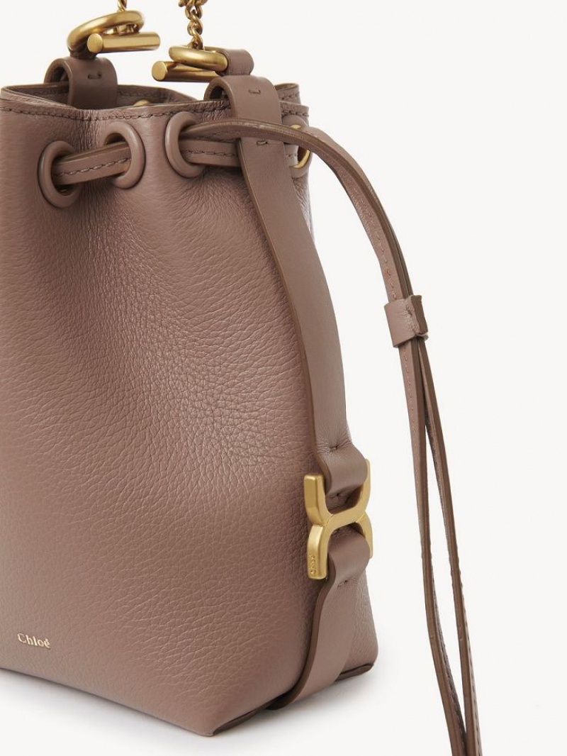 Bolsos Mini Chloe Marcie Bucket Marrom | CHE-SR13716
