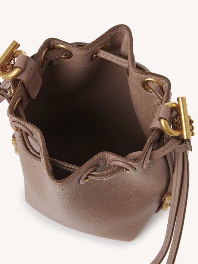 Bolsos Mini Chloe Marcie Bucket Marrom | CHE-SR13716