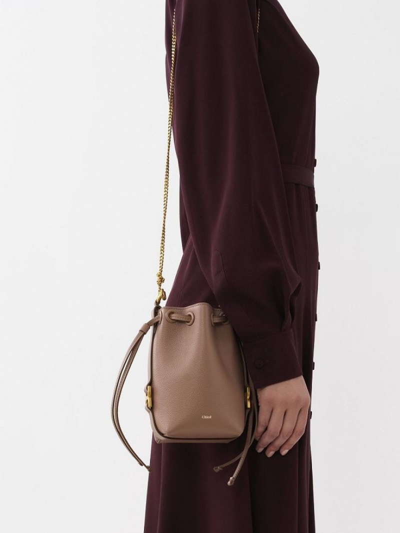 Bolsos Mini Chloe Marcie Bucket Marrom | CHE-SR13716