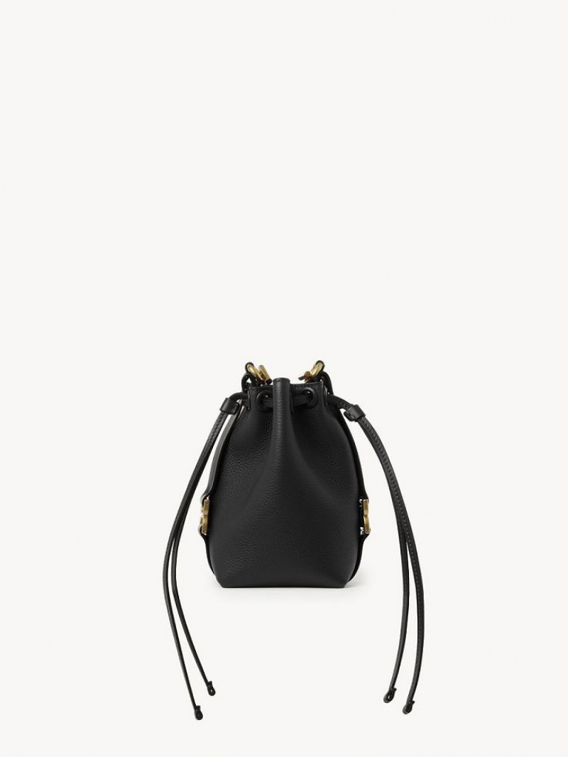 Bolsos Mini Chloe Marcie Bucket Negros | CHE-SR13718