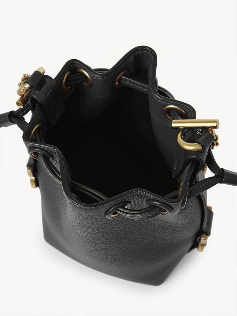 Bolsos Mini Chloe Marcie Bucket Negros | CHE-SR13718
